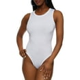 thumbnail image 1 of Womens Basic Crew Neck Tank Bodysuit, 1 of 3