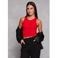 thumbnail image 1 of Womens Basic Cropped Racerback Tank Top, 1 of 3