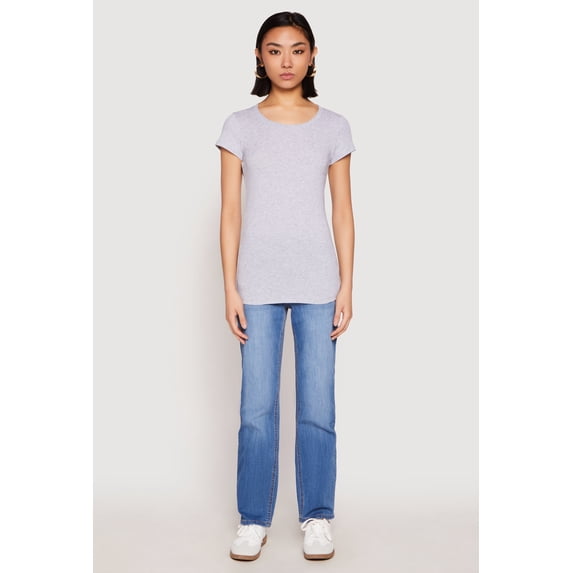 Rainbow Shops Female Adult Short Sleeve Scoop Neck Tee Ambiance, Short Sleeves, Scoop Neck, T-Shirt, Marled Pattern