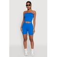 thumbnail image 1 of Womens Compression Rib Seamless Tube Top and Shorts, 1 of 4