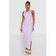 thumbnail image 1 of Womens Crew Neck Rib Knit Side Slit Maxi Dress, 1 of 4