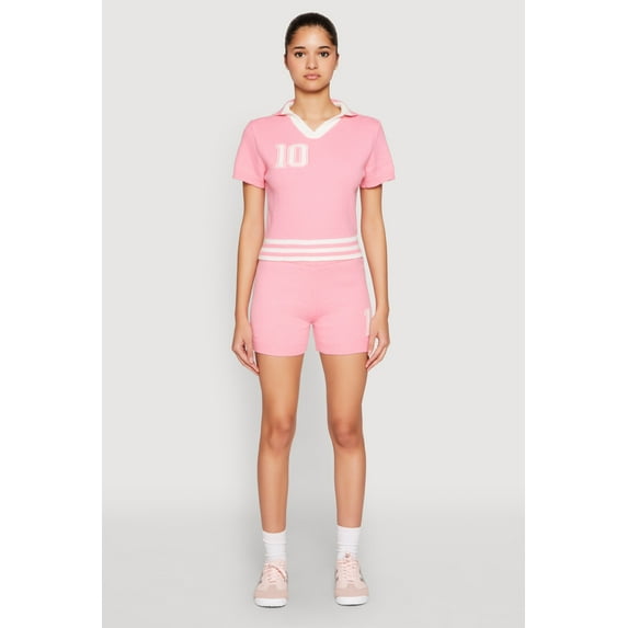 Womens Daisy 10 Varsity Stripe Shorts