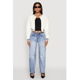 thumbnail image 1 of Womens Daisy Faux Leather Cropped Bomber Jacket, 1 of 5
