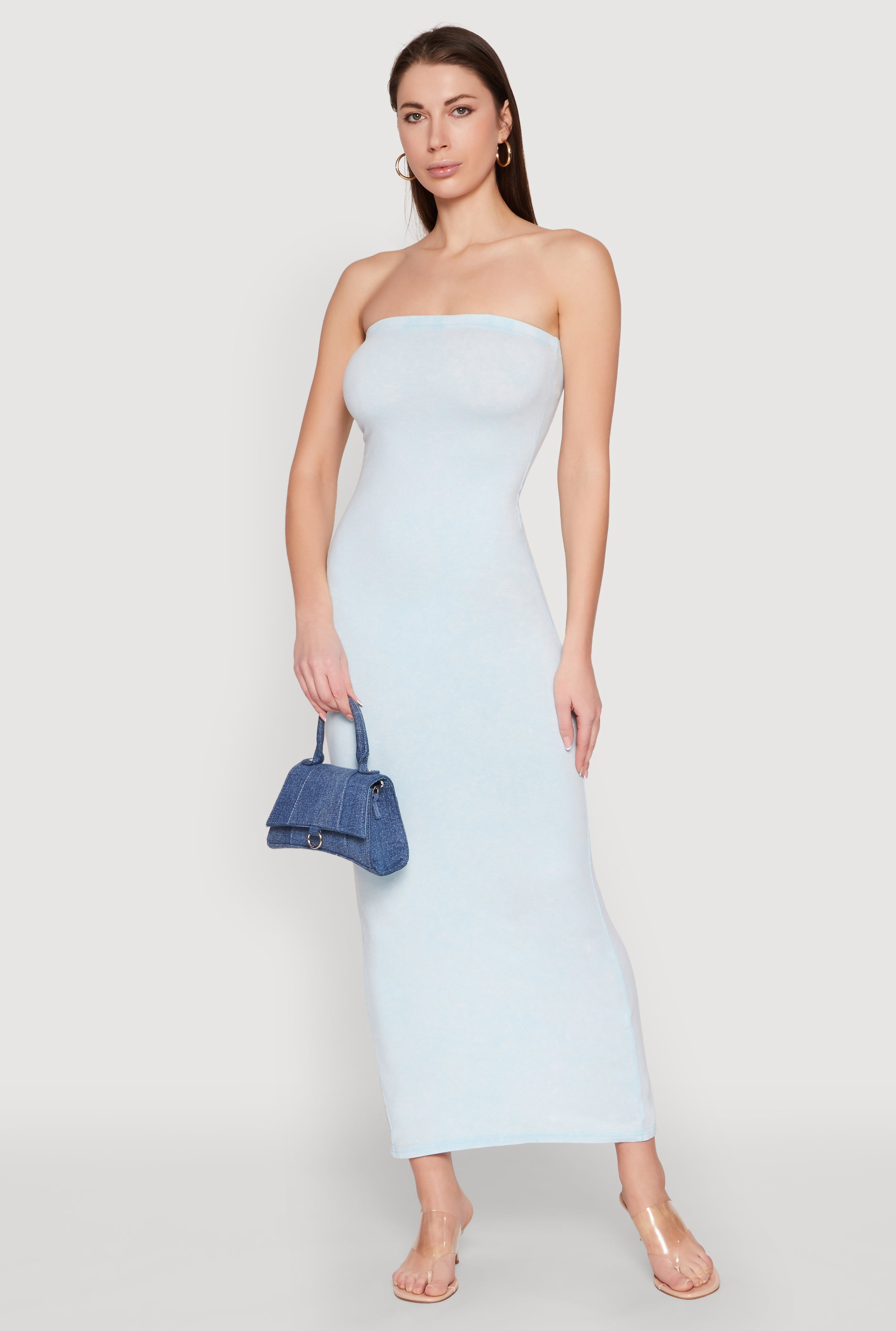 Womens Daisy Mineral Wash Maxi Tube Dress - Walmart.com