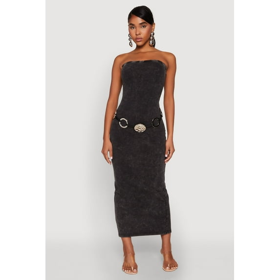 Womens Daisy Mineral Wash Maxi Tube Dress