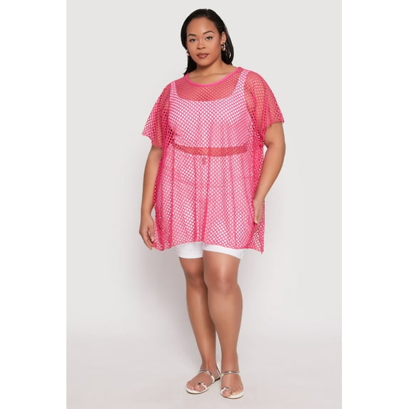 Womens Fishnet Swim Cover Up