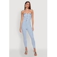thumbnail image 1 of Womens Haute Monde Denim Sweetheart Neckline Jumpsuit, 1 of 4