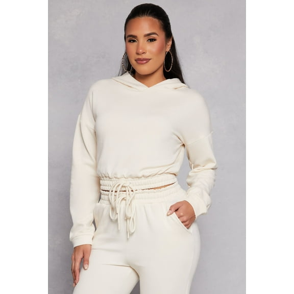 Womens Iris Hooded Cropped Sweatshirt