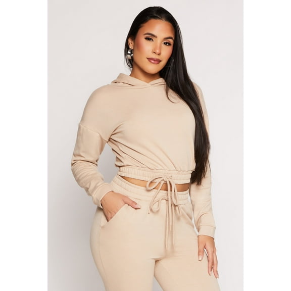 Womens Iris Hooded Cropped Sweatshirt