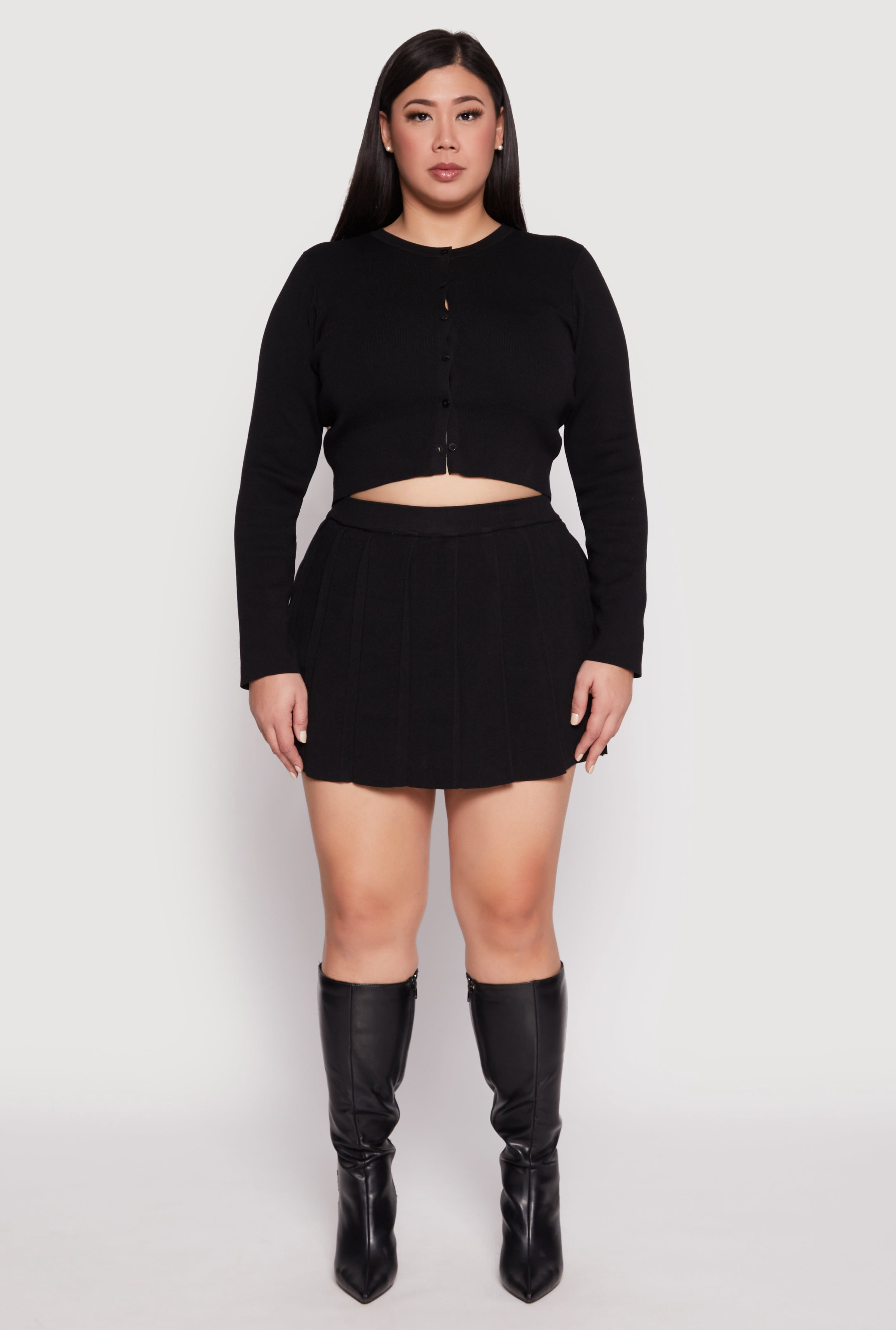 Heimish Full Size High Waist Skort Plus Size main image 0