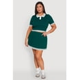 thumbnail image 1 of Womens Plus Size Daisy Varsity Stripe Pleated Skort, 1 of 5