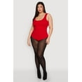 thumbnail image 1 of Womens Plus Size Double Layered Scoop Neck Bodysuit, 1 of 5