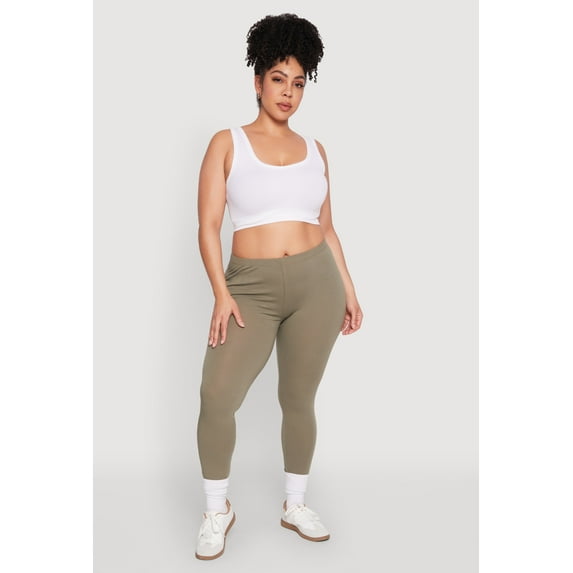 Womens Plus Size High Waisted Leggings