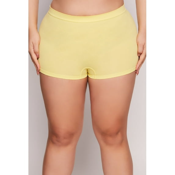 Womens Plus Size Seamless Boyshort Panty