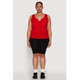 thumbnail image 1 of Womens Plus Size Seamless Notch Neck Tank Top, 1 of 5
