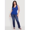 thumbnail image 1 of Womens Plus Size Seamless V Neck Rib Knit Top, 1 of 5