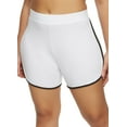 thumbnail image 1 of Womens Plus Size Soft Knit Contrast Trim Dolphin Shorts, 1 of 2