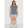 thumbnail image 1 of Womens Plus Size Striped Tee, 1 of 5