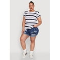 thumbnail image 1 of Womens Plus Size Striped Tee, 1 of 5