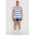thumbnail image 1 of Womens Plus Size Striped Tee, 1 of 5