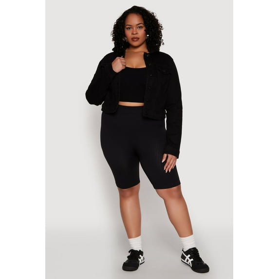 Womens Plus Size WAX Denim Jacket