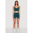 thumbnail image 1 of Womens Ruched Seamless Ribbed Knit Biker Shorts, 1 of 4