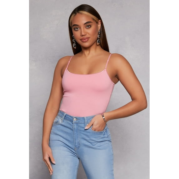 Womens Scoop Neck Shelf Bra Cami