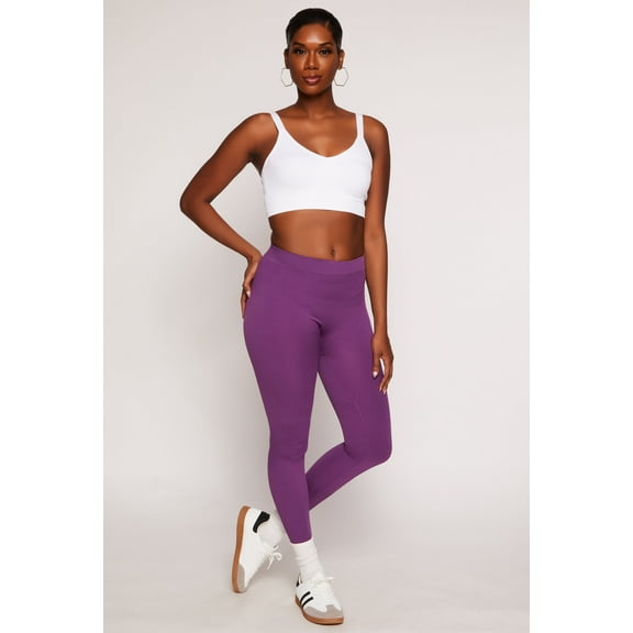 Womens Seamless Ribbed Knit Leggings