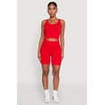 thumbnail image 1 of Womens Seamless Textured Knit Tank Top and Biker Shorts, 1 of 4