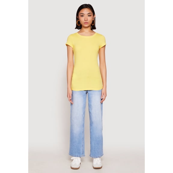 Rainbow Shops Female Adult Short Sleeve Scoop Neck Tee Ambiance, Short Sleeves, Scoop Neck, T-Shirt, Solid