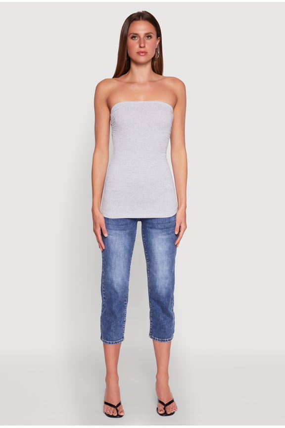 Womens Ruched Side Tube Top