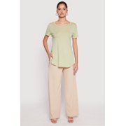 Women's Side Slit High Low Hem Tee