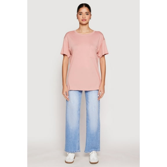 Womens Side Slit Pocket T Shirt