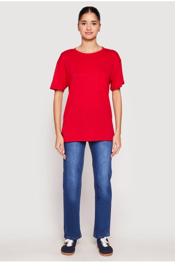 Womens Side Slit Pocket T Shirt