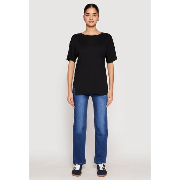 Womens Side Slit Pocket T Shirt