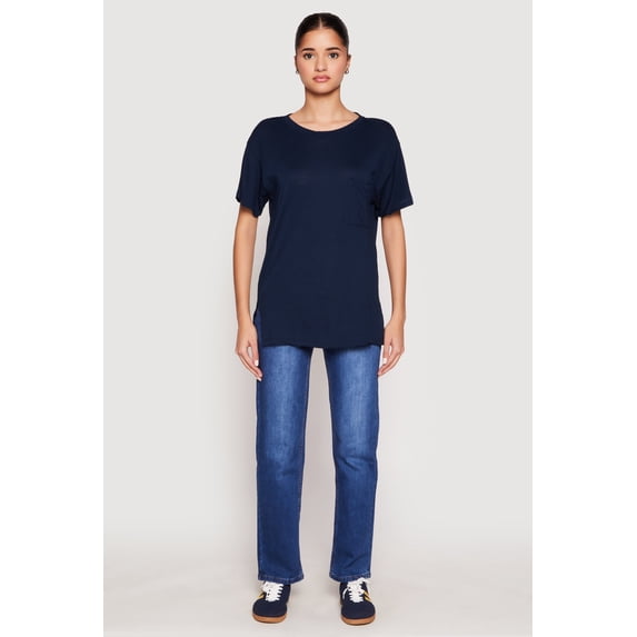Women's Side Slit Pocket T Shirt