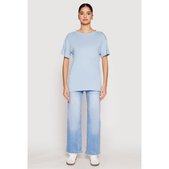 Womens Side Slit Pocket T Shirt