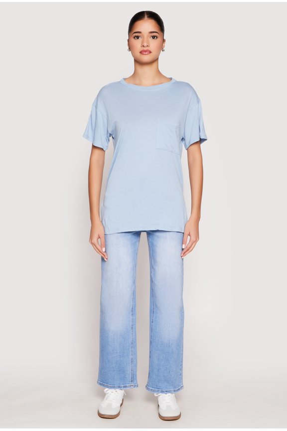 Womens Side Slit Pocket T Shirt