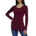 thumbnail image 1 of Womens Solid Long Sleeve Tee, 1 of 2