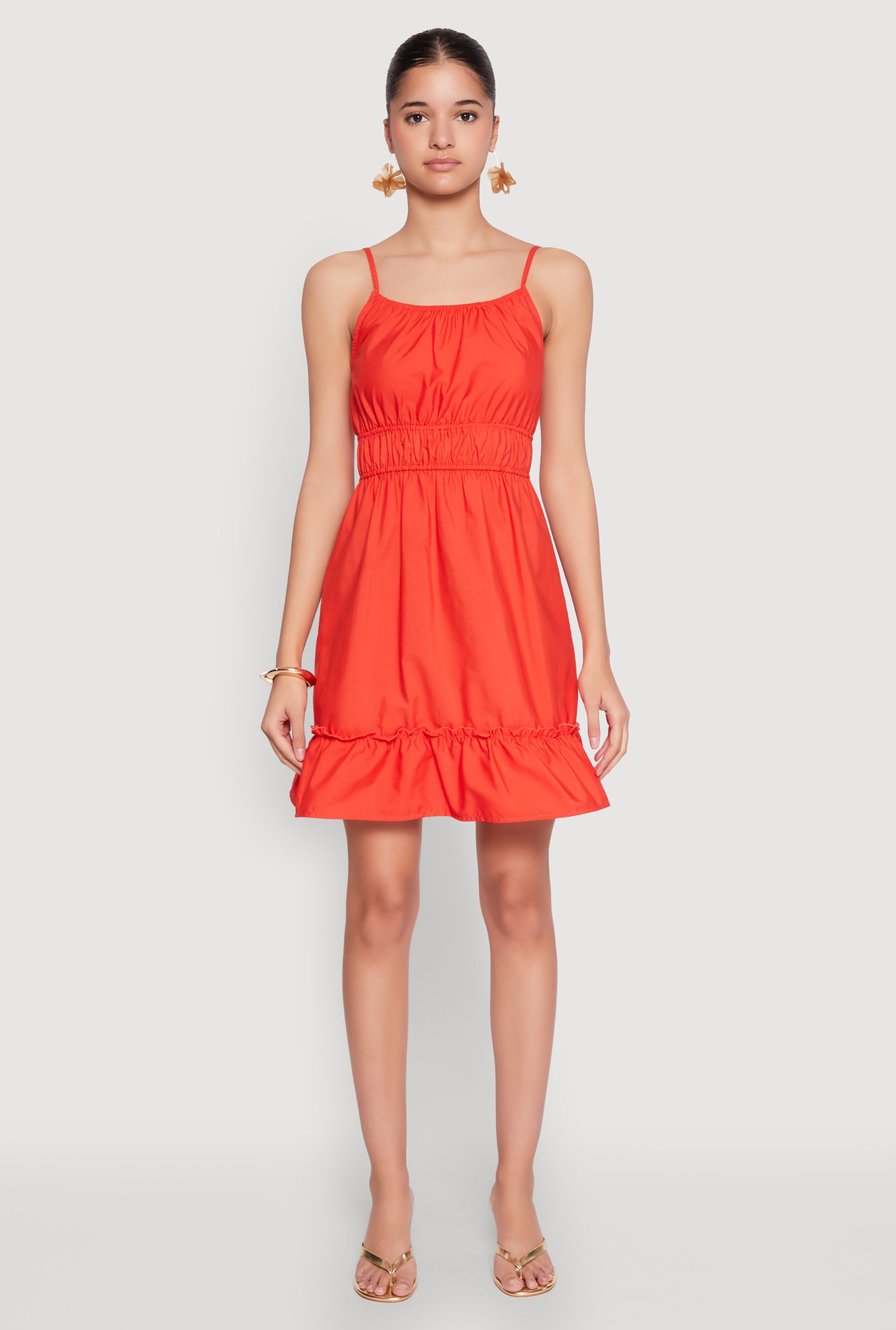 Womens Spaghetti Strap Empire Waist Mini Dress - Walmart.com
