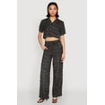 thumbnail image 1 of Womens Spoon Jeans Plaid Frayed Wide Leg Pants, 1 of 5
