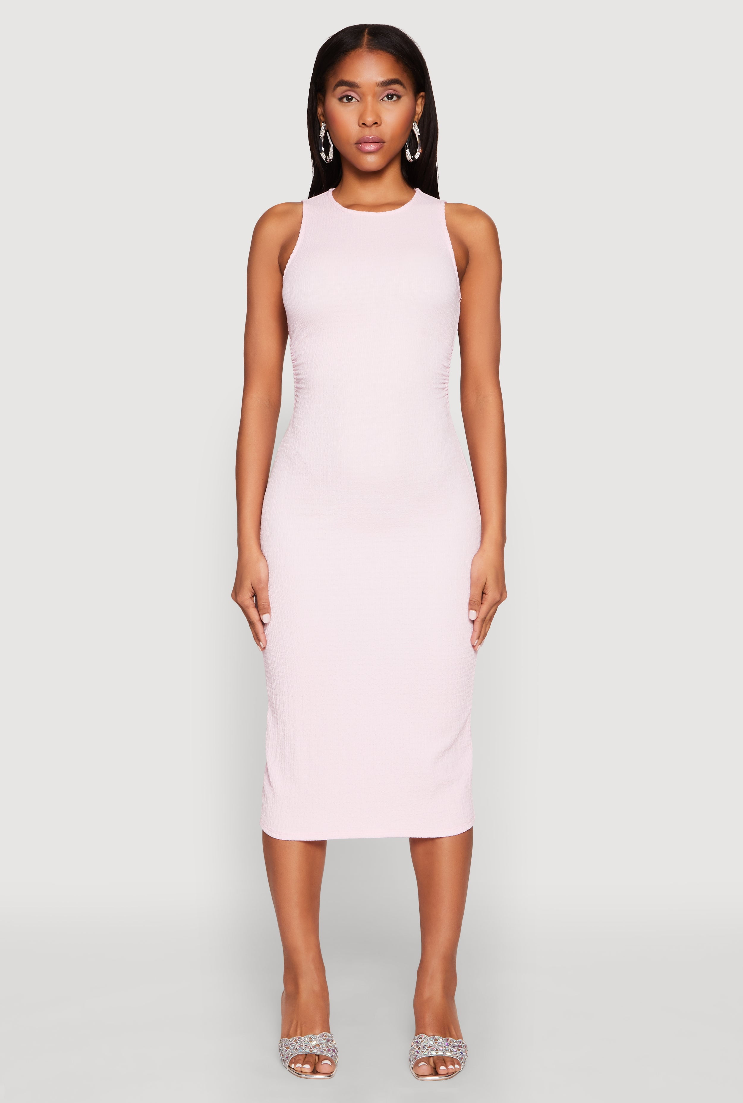 Womens Textured Knit Cut Out Midi Dress - Walmart.com