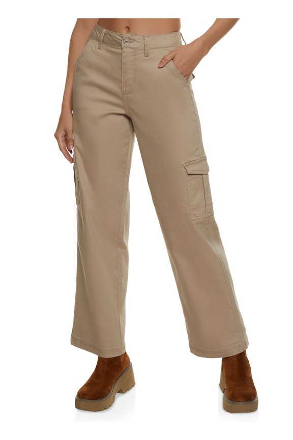 Women's Twill Straight Leg Cargo Pants