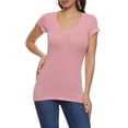 thumbnail image 1 of Rainbow Shops Female Adult V Neck Short Sleeve T Shirt Ambiance, Short Sleeves, V-Neck, T-Shirt, Solid, 1 of 2