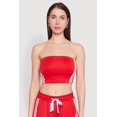 thumbnail image 1 of Womens Varsity Stripe Cropped Tube Top, 1 of 5
