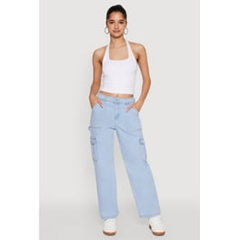 Women's Low Rise Relaxed Cargo Jeans - Walmart.com