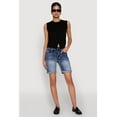 thumbnail image 1 of Womens WAX Fixed Cuff Denim Bermuda Shorts, 1 of 5