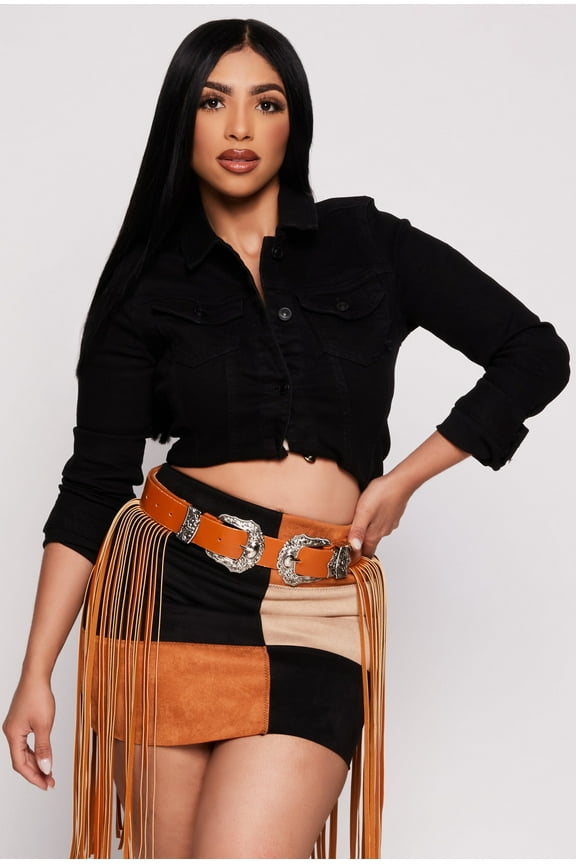 Womens WAX Long Sleeve Denim Jacket