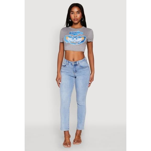 Womens WAX Slim Straight Jeans