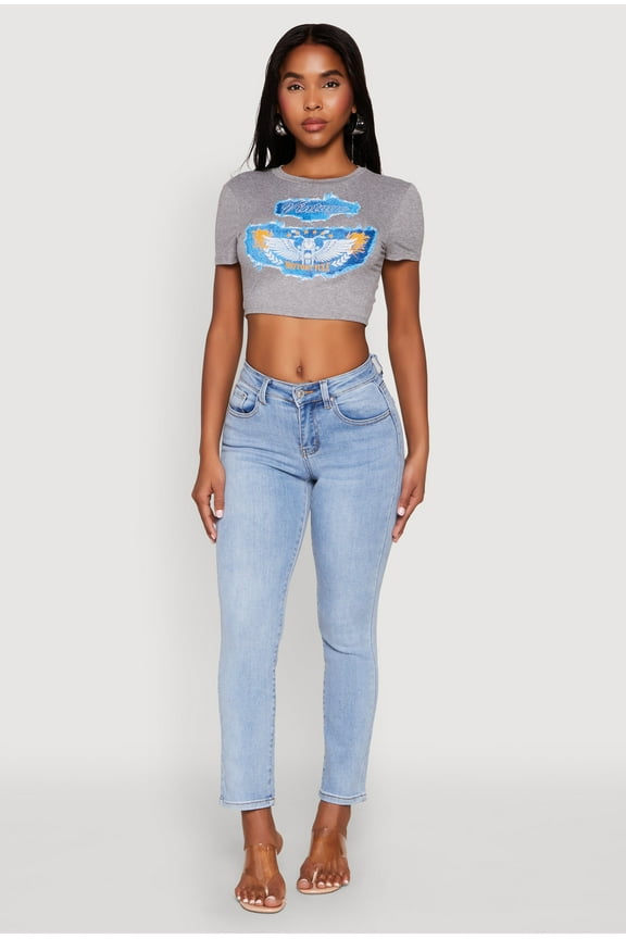 Womens WAX Slim Straight Jeans